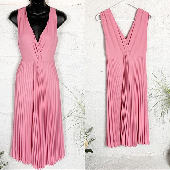 Vince Twist Front Pleated Midi Dress - Picture 8 of 16